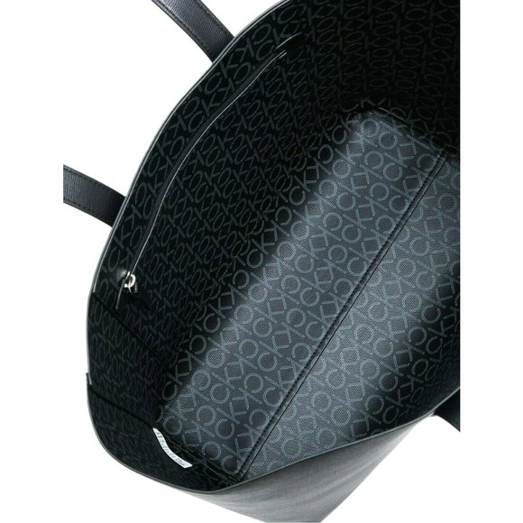 New Calvin Klein X-Large Reversible Tote in Signature Black - Picture 2 of 6